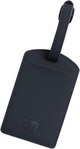 FTL Luggage Tag - Premium PU Leather Travel Baggage Identifier - Secure Contact Card - Easy Spot Design - Business and Personal Travel Accessories Gift - Kenmare Black in Saudi Arabia