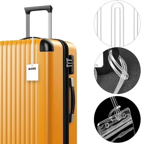 120 Pcs Clear Plastic Luggage Straps, 6 Inch Worm Loops for Luggage Tags, Plastic Name Tag Loop for for Name Tags, ID Cards & Bag Accessories (Plastic) in Saudi Arabia