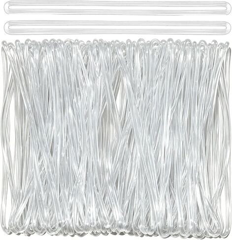 120 Pcs Clear Plastic Luggage Straps, 6 Inch Worm Loops for Luggage Tags, Plastic Name Tag Loop for for Name Tags, ID Cards & Bag Accessories (Plastic) in Saudi Arabia