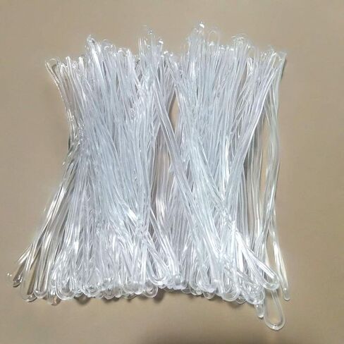 120 Pcs Clear Plastic Luggage Straps, 6 Inch Worm Loops for Luggage Tags, Plastic Name Tag Loop for for Name Tags, ID Cards & Bag Accessories (Plastic) in Saudi Arabia