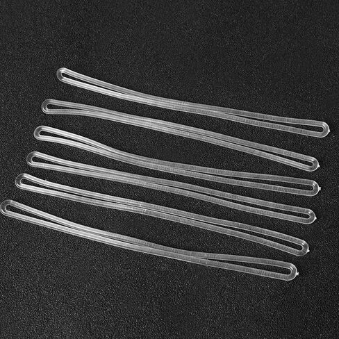 120 Pcs Clear Plastic Luggage Straps, 6 Inch Worm Loops for Luggage Tags, Plastic Name Tag Loop for for Name Tags, ID Cards & Bag Accessories (Plastic) in Saudi Arabia