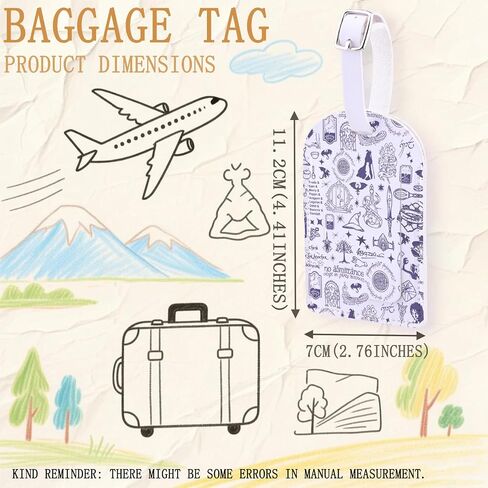 Fantasy Movie Inspire Baggage Tag Hole Door Gift Book Literature for Fans Literature Lover Suitcase ID Tag (Simple Life-tag) in Kuwait