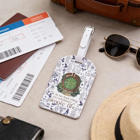 Fantasy Movie Inspire Baggage Tag Hole Door Gift Book Literature for Fans Literature Lover Suitcase ID Tag (Simple Life-tag) in Kuwait