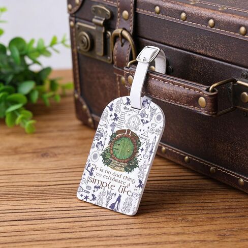 Fantasy Movie Inspire Baggage Tag Hole Door Gift Book Literature for Fans Literature Lover Suitcase ID Tag (Simple Life-tag) in Kuwait