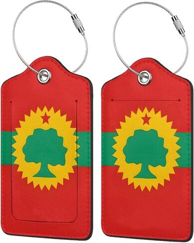Scotland Rampant Lion Luggage Tag with Stainless Steel Loop Privacy Cover Id Label for Travel Bag Suitcase 2 Pcs in Saudi Arabia