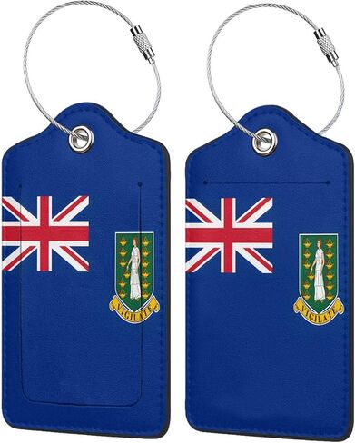 Scotland Rampant Lion Luggage Tag with Stainless Steel Loop Privacy Cover Id Label for Travel Bag Suitcase 2 Pcs in Saudi Arabia