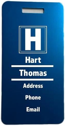 Personalized Luggage Tags: Custom Metal Luggage Tags for Suitcases, Backpacks and Bags with Your Personalized Text. (Red) in Kuwait