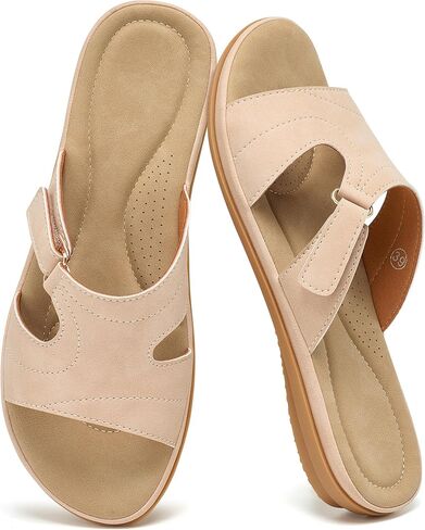 Aomigoct Comfortable Slides for Women Dressy: Summer Casual Sandals Outdoors for Travel Vacation Wedding Indoors for Office House Graduation Birthday in Kuwait