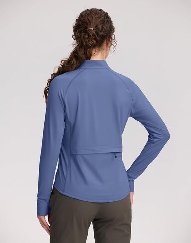 Pioneer Camp Women's Quarter Zip Sun Shirt Back Pocket UPF50+ Lightweight Quick Dry UV Protection Hiking Running Cycling in Kuwait