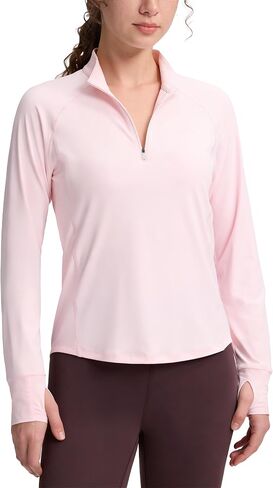 Pioneer Camp Women's Quarter Zip Sun Shirt Back Pocket UPF50+ Lightweight Quick Dry UV Protection Hiking Running Cycling in Kuwait