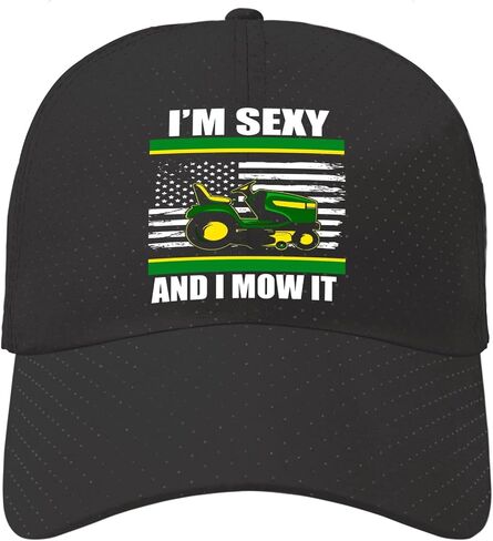 Funny Lawn Mower Trucker Hat for Dad, Mowing Humor Mesh Back Cap, Adjustable Yard Work Gift for Men Gardeners Landscapers in Kuwait
