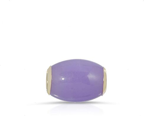 Regalia by Ulti Ramos 14K Yellow Gold Genuine Jade Barrel Slide Pendant in Saudi Arabia