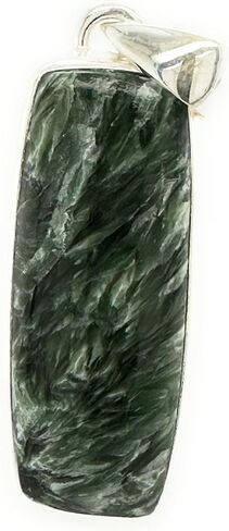 Natural Russian Seraphinite 925 Solid Sterling Silver Pendant 40mm in Saudi Arabia