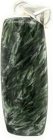 Natural Russian Seraphinite 925 Solid Sterling Silver Pendant 40mm in Saudi Arabia
