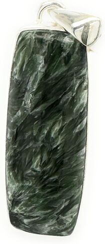 Natural Russian Seraphinite 925 Solid Sterling Silver Pendant 40mm in Saudi Arabia