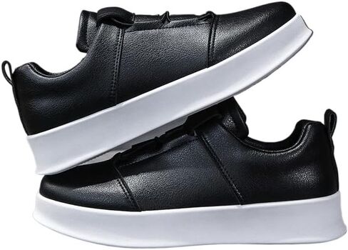 Men's Slip-On Platform Sneakers Breathable Perforated Casual Shoes Lightweight Non-Slip Versatile Daily Sneakers in Saudi Arabia