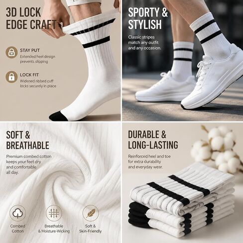 Men Casual Calf Socks - Color Cute Cotton Crew Socks - Soft Above Crew Sock Colorful in Saudi Arabia