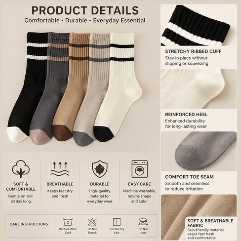 Men Casual Calf Socks - Color Cute Cotton Crew Socks - Soft Above Crew Sock Colorful in Saudi Arabia