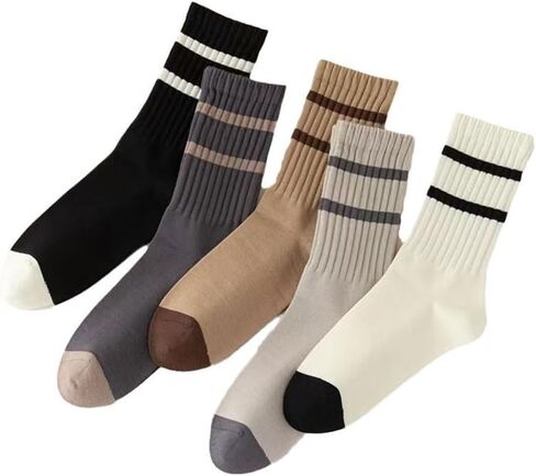 Men Casual Calf Socks - Color Cute Cotton Crew Socks - Soft Above Crew Sock Colorful in Saudi Arabia