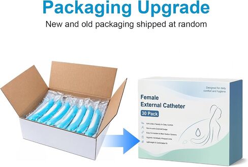 External Catheter for Women, Non-Invasive,Soft Fit and Leak-Proof Design, Compatible with Multiple Suction Systems, 30 Individually Packaged Pieces in Kuwait