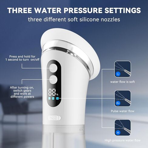 Upgraded Ear Wax Removal with LED Display- Safe and Effective Ear Wax Removal Kit-Ear Cleaner Kit -with Wastewater Recovery System-(White) in Saudi Arabia