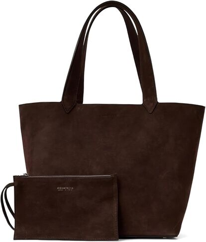 Aquatalia Women's Ari Tote, weather-resistant Italian suede, espresso | weather-resistant in Kuwait