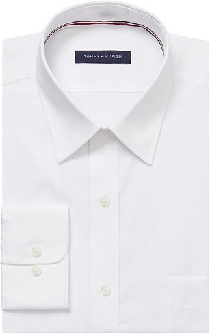 Tommy Hilfiger Men's Regular Fit Non Iron Solid Dress Shirt - Amazon Exclusive in Saudi Arabia