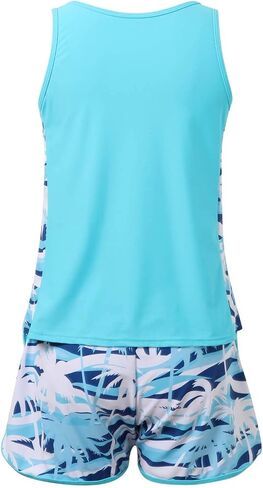 Summer Tankini Swimsuits for Women Tummy Control Two Piece Bathing Suits with Pockets Swim Shorts 2026 in Kuwait