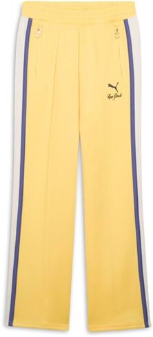 بنطال PUMA النسائي T7 Bright Lights NYC مستقيم كاجوال - أصفر in Kuwait
