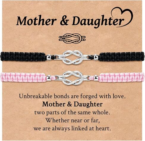 Dad Daughter/Mother Son/Mom Daughter Bracelet Fathers Day Birthday Gifts for Teen Boys Girls in Saudi Arabia