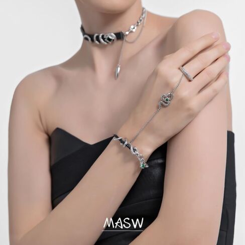 Gothic style bracelet Ring One piece accessory Fashion snake element personality bracelet women's ring M785001 in Saudi Arabia