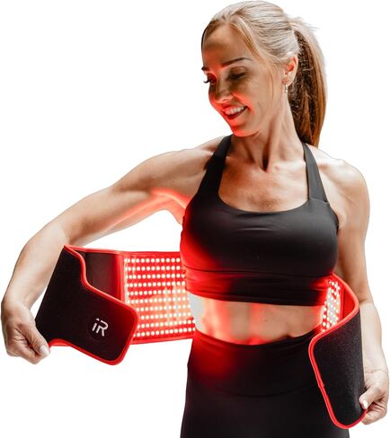 iRESTORE Red Light Therapy Belt for Back Pain and Shoulder Support - Infrared Red Light Therapy for Body with 3 Wavelengths, Wireless LED Belt for Waist, Stomach, Back, Knee, Wellness & Recovery in Saudi Arabia