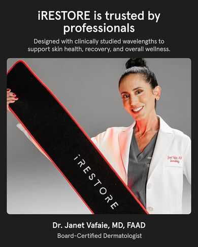 iRESTORE Red Light Therapy Belt for Back Pain and Shoulder Support - Infrared Red Light Therapy for Body with 3 Wavelengths, Wireless LED Belt for Waist, Stomach, Back, Knee, Wellness & Recovery in Saudi Arabia