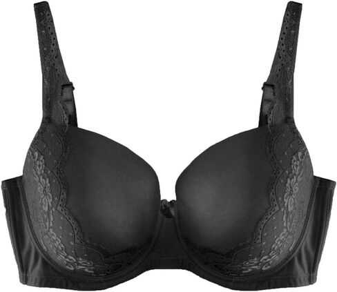 Women Plus Size Black/Beige Lace Stitch Bra in Saudi Arabia