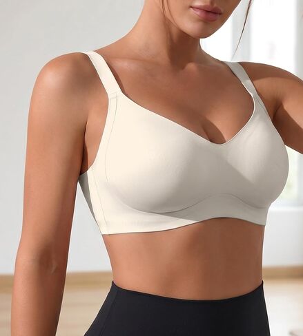 Jelly Push up Bras for Women Wireless Seamless T-Shirt Bralettes Durability No Underwire Full Coverage Everyday Bra in Kuwait