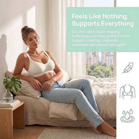 Jelly Push up Bras for Women Wireless Seamless T-Shirt Bralettes Durability No Underwire Full Coverage Everyday Bra in Kuwait