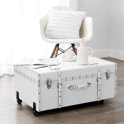 DormCo The Texture Brand Wheeled Trunk - White - Large in Saudi Arabia