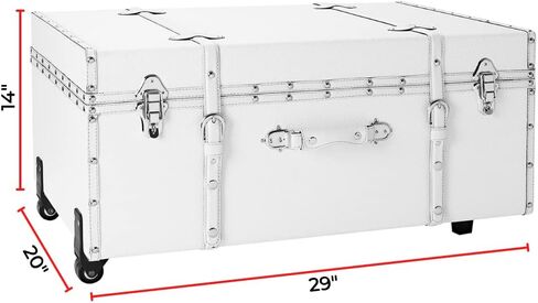 DormCo The Texture Brand Wheeled Trunk - White - Large in Saudi Arabia