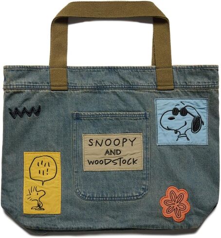 Samii Ryan Women's Snoopy & Woodstock Tote Bag, Denim, OS in Saudi Arabia