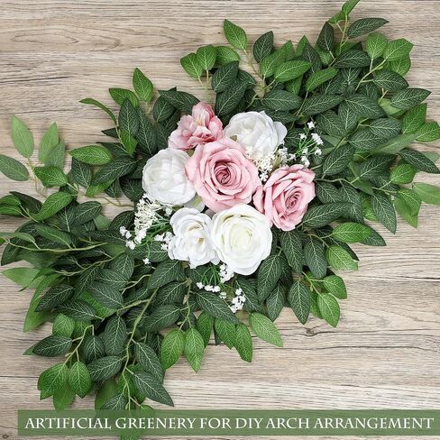 48 PCS Artificial Italian Ruscus Greenery - Fake Silk Green Leaf Stems for DIY Wedding Arrangements Garland Arch Bouquet Table Centerpieces Fireplace Hearth Decorations in Saudi Arabia