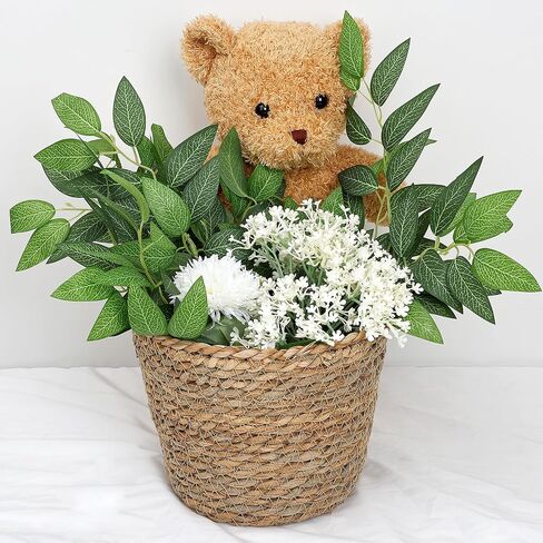 48 PCS Artificial Italian Ruscus Greenery - Fake Silk Green Leaf Stems for DIY Wedding Arrangements Garland Arch Bouquet Table Centerpieces Fireplace Hearth Decorations in Saudi Arabia