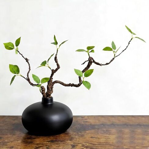 Vase with Greenery, 1pcs Artificial Greenery Stem in White Vase, 18" Decorative Fake Plants, Spring Home Decor Plant for Home Modern Mantle Centerpiece Decor in Saudi Arabia