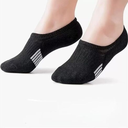 5 Pairs No Show Socks Womens Low Cut Non Slip Athletic Cotton Invisible Women Sock - US 6-9 in Kuwait