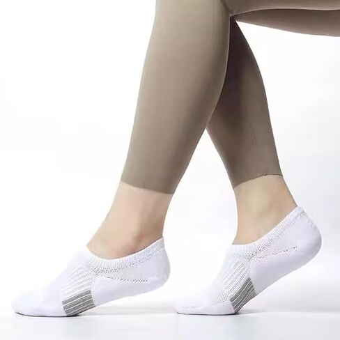 5 Pairs No Show Socks Womens Low Cut Non Slip Athletic Cotton Invisible Women Sock - US 6-9 in Kuwait