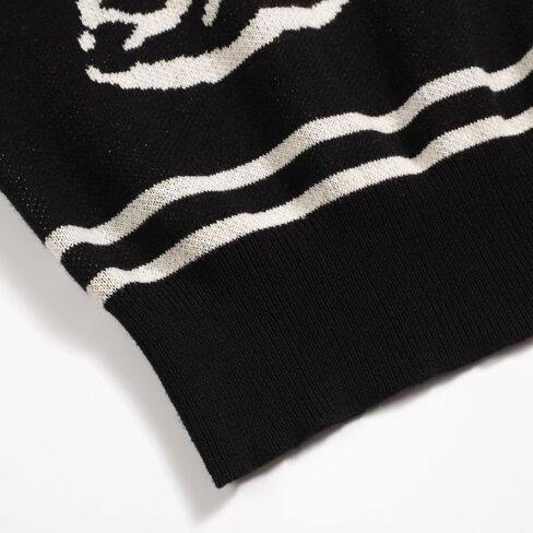 قمصان بولو للرجال من OXKNIT، قمصان قصيرة كاجوال برقبة على شكل حرف V وأكمام قصيرة بنمط عصري من الستينيات، أسود in Kuwait