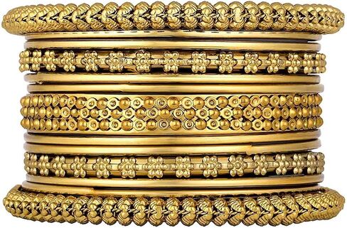 Aheli Gold Plated 2.6 Inch Metal Bangles Ethnic Fashion Jewellery Gift for Women in Kuwait