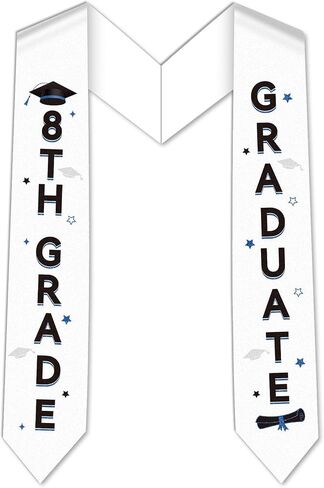 8th Grade Graduation Stole - 8th Grade Grad Sash Class of 2026 Graduation Honor Grad Stoles Sashes Gift for Teenagers Boys Girls Middle School Students Graduates Party Decorations 34 Inch in Saudi Arabia