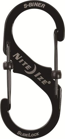 Nite Ize Size-3 S-Biner SlideLock Dual Carabiner, Locking Gates, Stainless Steel (Pack of 2) in Kuwait