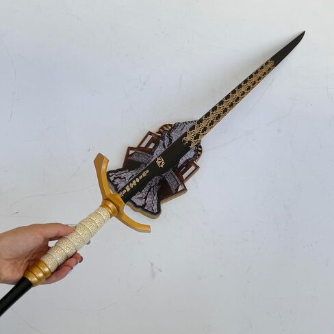 Sword Valley Expedition Series Gustav Collectible Sword with Hanging Board - Zinc Alloy Guard｜119cm/46.85" & 52.5cm/20.67" Length｜Weathered Finish Blade｜Decorative Engraved Symbols in Saudi Arabia
