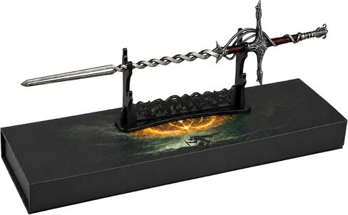 Eldens Rings Fire Knight's Greatsword Model – 11.8" Mini Metal Sword Fantasy RPG Collectible,Premium Display Sword for Gaming Room & Desk Decor,Unique Gifts for Gamers and Sword Collectors in Saudi Arabia